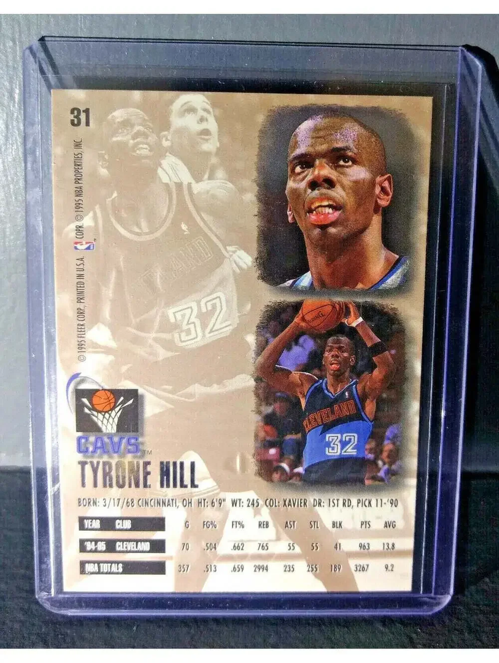 1995-96 Tyrone Hill Fleer Ultra Gold Medallion #31 Basketball Card